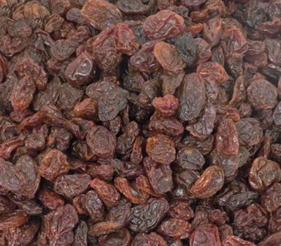 Raisins (approx 250-350 per 100g)
